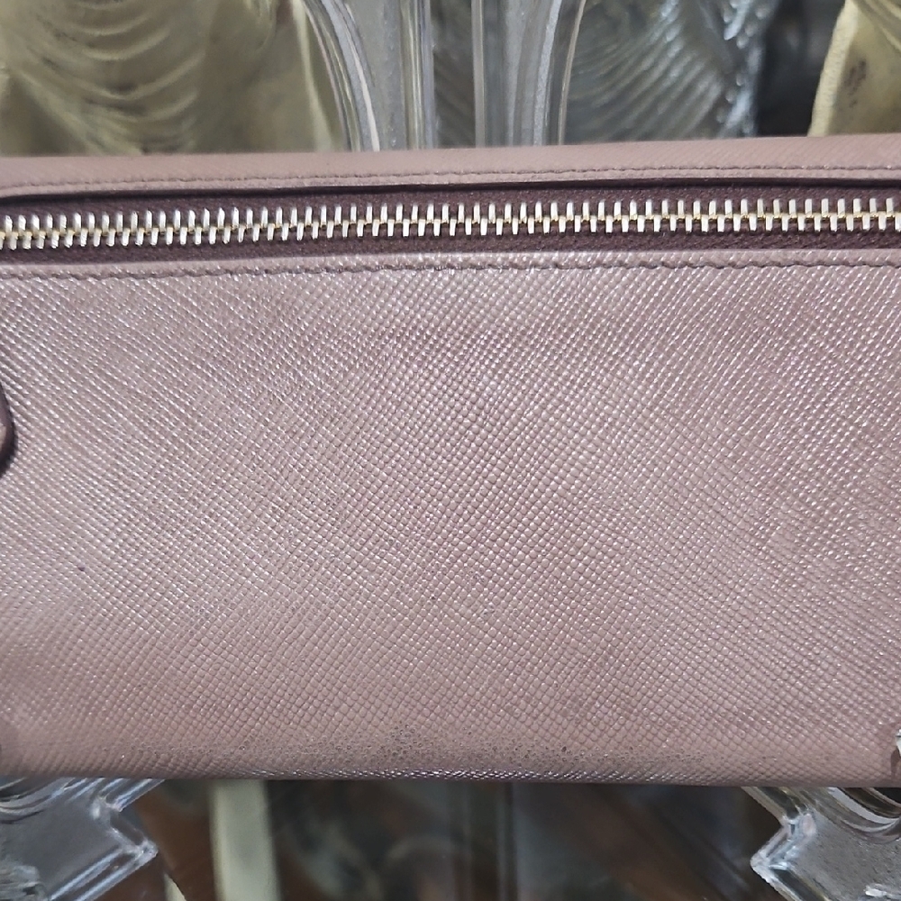 Prada Metallic Dusty Rose Saffiano Continental Wallet - Picture 5 of 16